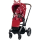 Коляска прогулочная Cybex Priam III Jeremy Scott Petticoat шасси Chrome Brown, Jeremy Scott Petticoat (Красный с узором)