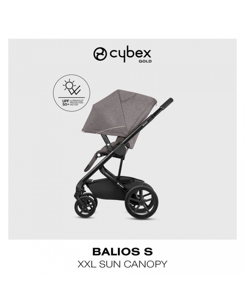 Коляска прогулочная Cybex Balios S Lux шасси Silver, Magnolia Pink (Розовый / Без дождевика)