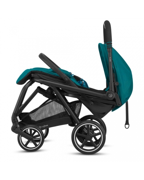 Коляска 2 в 1 Cybex Eezy S+ 2, Deep Black (Черный / С бампером / С дождевиком)