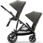 Прогулочная коляска для двойни Cybex Gazelle S шасси Taupe, Soho Grey (Серый)