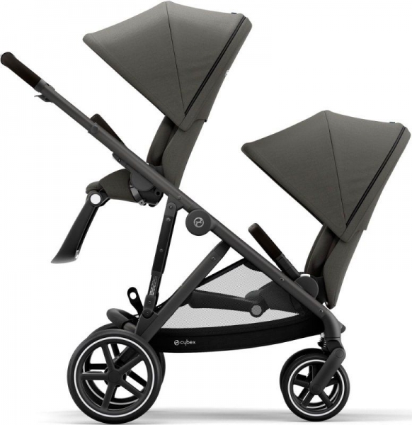 Прогулочная коляска для двойни Cybex Gazelle S шасси Taupe, Soho Grey (Серый)