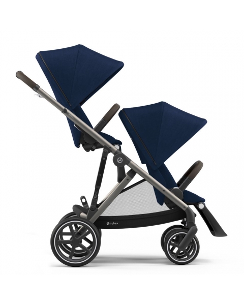 Прогулочная коляска для двойни Cybex Gazelle S шасси Taupe, Soho Grey (Серый)