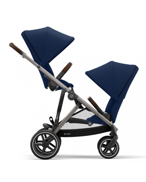 Прогулочная коляска для двойни Cybex Gazelle S шасси Taupe, Soho Grey (Серый)