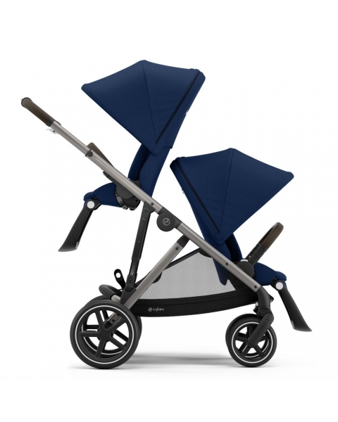 Прогулочная коляска для двойни Cybex Gazelle S шасси Taupe, Soho Grey (Серый)