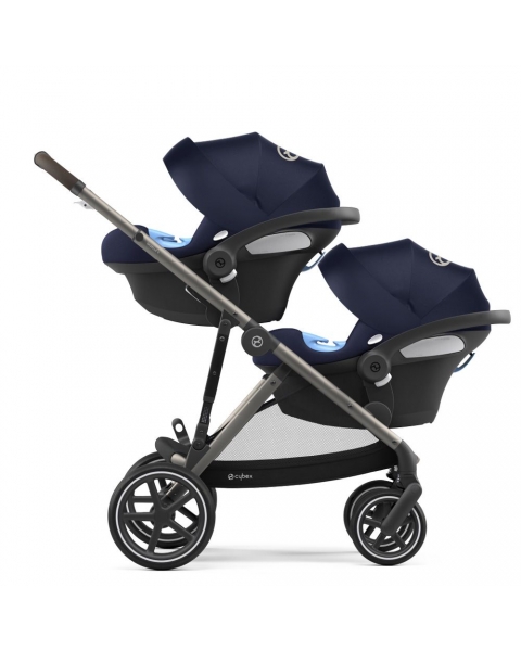 Прогулочная коляска для двойни Cybex Gazelle S шасси Taupe, Soho Grey (Серый)