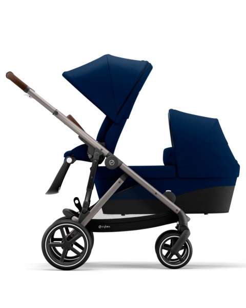 Прогулочная коляска для двойни Cybex Gazelle S шасси Taupe, Soho Grey (Серый)