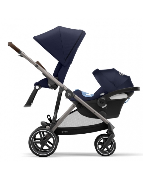 Прогулочная коляска для двойни Cybex Gazelle S шасси Taupe, Soho Grey (Серый)