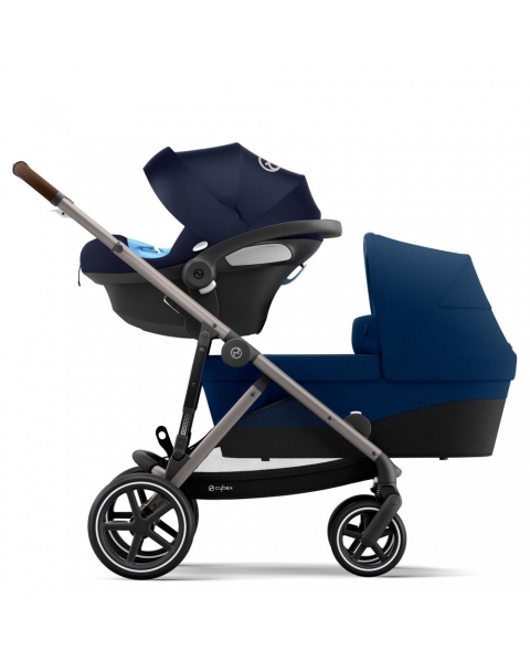 Прогулочная коляска для двойни Cybex Gazelle S шасси Taupe, Soho Grey (Серый)