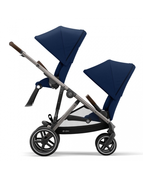 Прогулочная коляска для двойни Cybex Gazelle S шасси Taupe, Soho Grey (Серый)