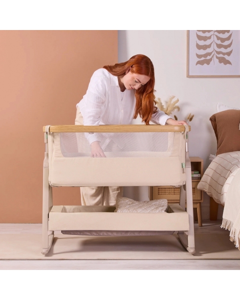 Колыбель приставная Tutti Bambini CoZee Air 2 с колесами Toasted Oak/Sand