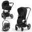 Cybex Priam IV шасси Matt Black, Sepia Black (Черный) + Cloud T i-Size