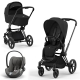 Cybex Priam IV 3 в 1 шасси Matt Black, Sepia Black (Черный) + Cloud T i-Size
