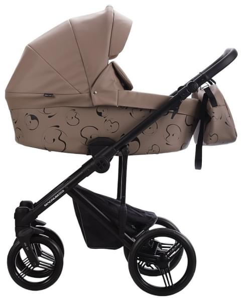 Детская коляска Bebetto Magnum Light SE Pro 2 в 1 05 т.бежевая кожа черная рама