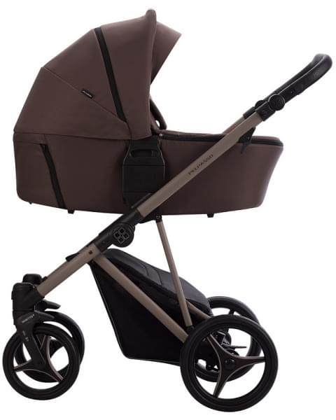 Детская коляска Bebetto Pelpasso 3 в 1 с автокреслом Avionaut Cosmo 06 Kaszmir коричневый/бежевая рама