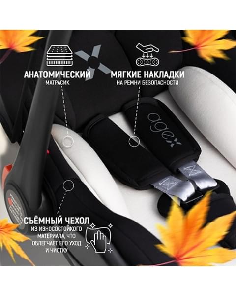 Автокресло Agex Simple (0-13 кг), Black (Черный)
