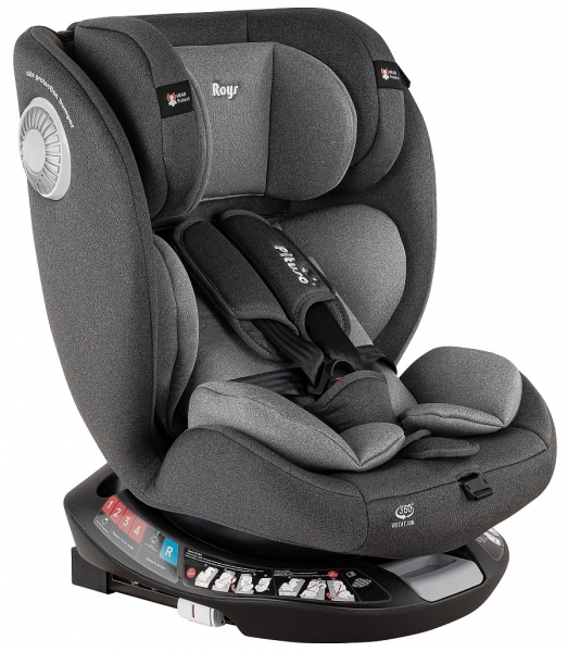 Автокресло Pituso Roys Plus 0-36 кг G406-GR-GR Dark grey, grey Inlay /Т.серый,Серый вкладыш