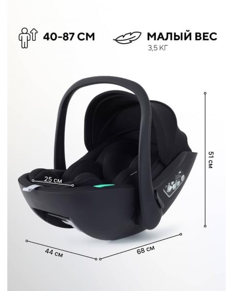 Автокресло Rant Miro (40-87см) Black