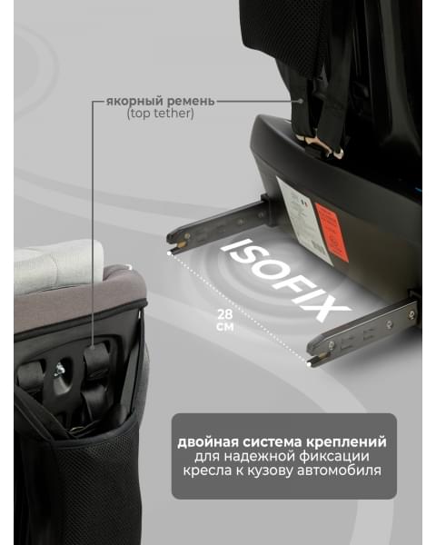 Автокресло группа 0123 (0-36) Sweet Baby Crosstour HB636 360 SPS Isofix Grey