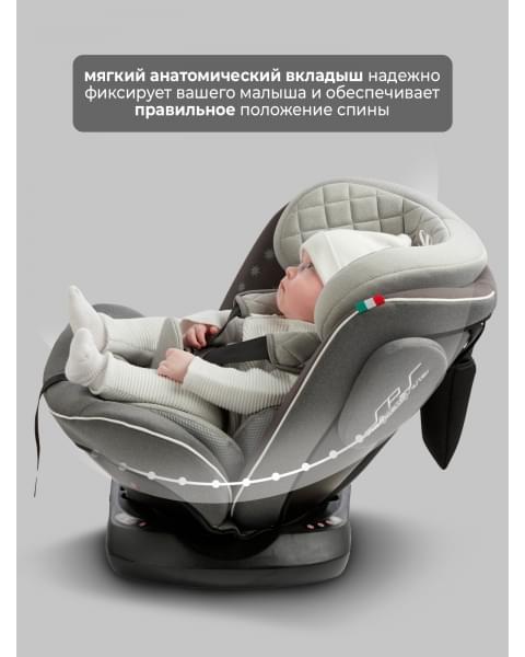 Автокресло группа 0123 (0-36) Sweet Baby Crosstour HB636 360 SPS Isofix Grey