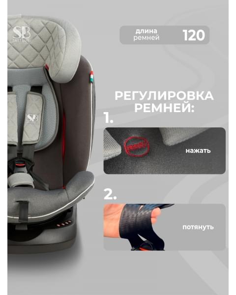 Автокресло группа 0123 (0-36) Sweet Baby Crosstour HB636 360 SPS Isofix Grey