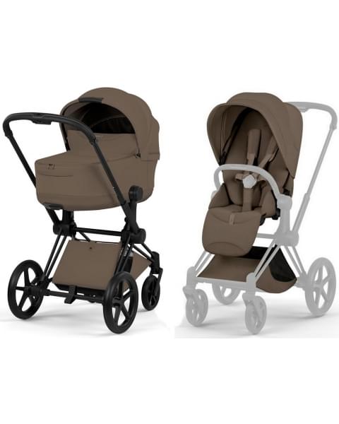 Коляска Cybex Priam V Matt Black Style Collection 2 в 1 Coconut Brown