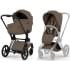 Коляска Cybex Priam V Matt Black Style Collection 2 в 1 Coconut Brown