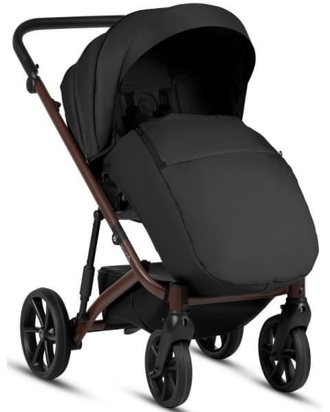 Детская коляска Tutis Viva 6 Plus Essential 3 в 1 с автокреслом Elo Lux EduSky Black 1612070 Caviar