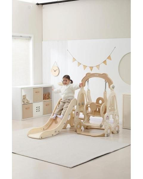 Горка с качелями UNIX Kids Car Camel