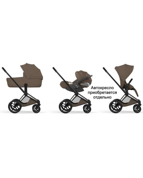 Коляска Cybex Priam V Matt Black Style Collection 2 в 1 Coconut Brown