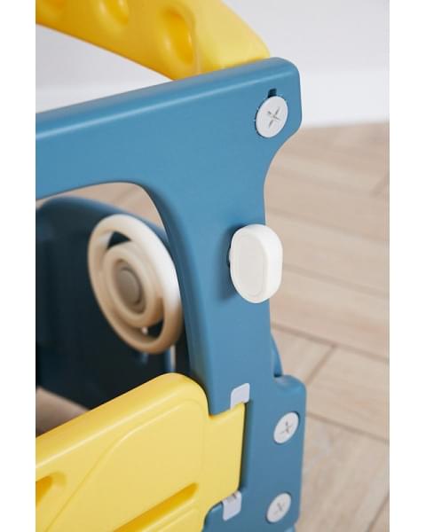 Игровой комплекс с горкой и качелями UNIX Kids Bus 171 см Yellow