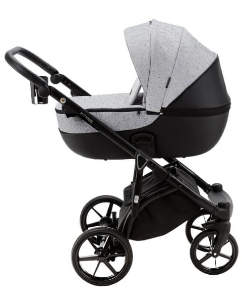 Детская коляска Adamex Bibione 3 в 1 BI-PS12A (СВ.СЕР.БЕРЕЗКА+ЧЕРН. КОЖА)