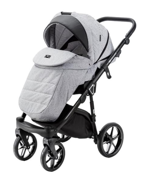 Детская коляска Adamex Bibione 3 в 1 BI-PS12A (СВ.СЕР.БЕРЕЗКА+ЧЕРН. КОЖА)