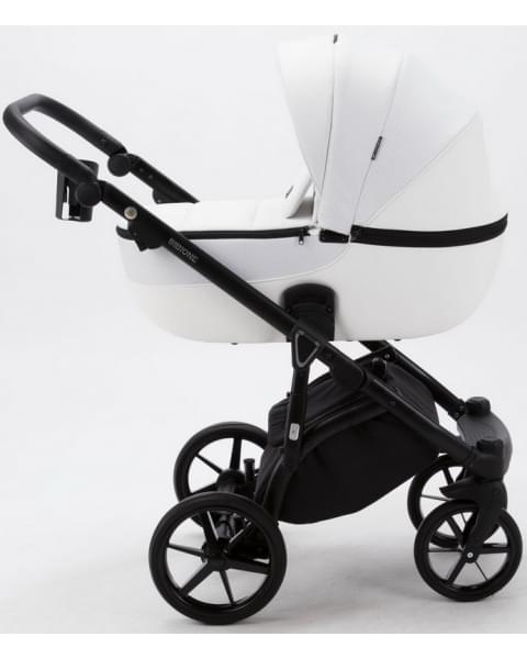 Детская коляска Adamex Bibione 3 в 1 BI-PS76 (БЕЛАЯ РОГОЖКА+БЕЛ.КОЖА)
