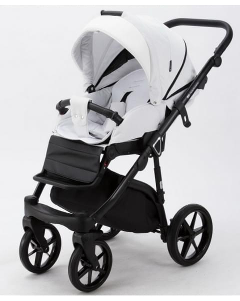 Детская коляска Adamex Bibione 3 в 1 BI-PS76 (БЕЛАЯ РОГОЖКА+БЕЛ.КОЖА)