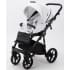 Детская коляска Adamex Bibione 3 в 1 BI-PS76 (БЕЛАЯ РОГОЖКА+БЕЛ.КОЖА)