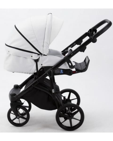 Детская коляска Adamex Bibione 3 в 1 BI-PS76 (БЕЛАЯ РОГОЖКА+БЕЛ.КОЖА)