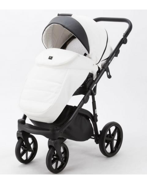 Детская коляска Adamex Bibione Deluxe 3 в 1 BI-SD01 (БЕЛ+ЧЕРН.КОЖА)