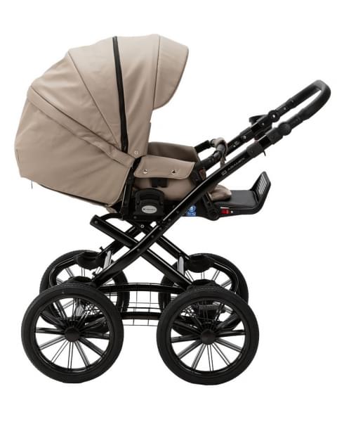 Детская коляска Adamex Chantal Retro Deluxe 2 в 1 C-SA09 (Т.БЕЖЕВАЯ КОЖА)