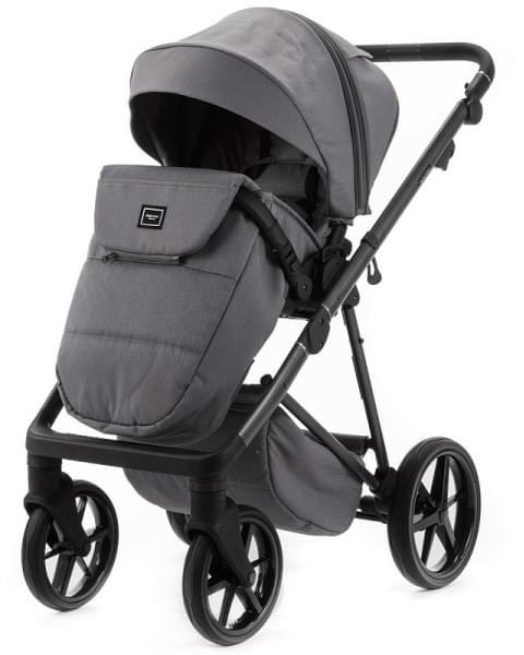 Детская коляска Adamex Delta Natura 2 в 1 DN-10-STONE (Т.СЕРЫЙ)