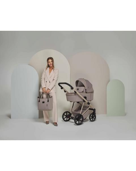 Детская коляска Adamex Delta Natura 2 в 1 DN-4-CAPPUCCINO (КАПУЧИНО)