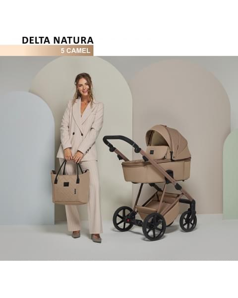 Детская коляска Adamex Delta Natura 2 в 1 DN-5-CAMEL (Т.БЕЖЕВЫЙ)