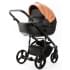 Детская коляска Adamex Lanti Deluxe 2 в 1 LN-SD109 (КАРАМЕЛЬ.КОЖА + ЧЕРН. КОЖА)