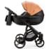 Детская коляска Adamex Lanti Deluxe 2 в 1 LN-SD109 (КАРАМЕЛЬ.КОЖА + ЧЕРН. КОЖА)