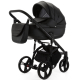 Детская коляска Adamex Lanti Deluxe 3 в 1 LN-SA2 (ЧЕРНАЯ КОЖА)