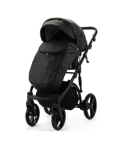 Детская коляска Adamex Lanti Deluxe 3 в 1 LN-SA2 (ЧЕРНАЯ КОЖА)