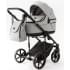 Детская коляска Adamex Locco Light Deluxe 3 в 1 LL-SA03 (СВ.СЕРАЯ КОЖА)