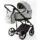 Детская коляска Adamex Locco Light Deluxe 3 в 1 LL-SA03 (СВ.СЕРАЯ КОЖА)