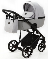 Детская коляска Adamex Mobi 2 в 1 M-PS104 (СВ.СЕРЫЙ+СВ.СЕР.КОЖА)