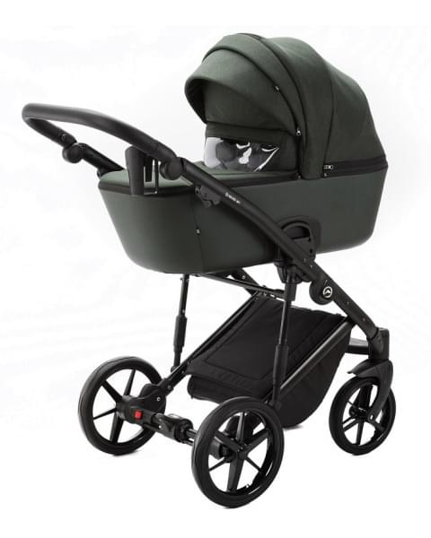 Детская коляска Adamex Mobi 3 в 1 M-PS98 (Т.ЗЕЛЕНЫЙ+Т.ЗЕЛЕН. КОЖА)