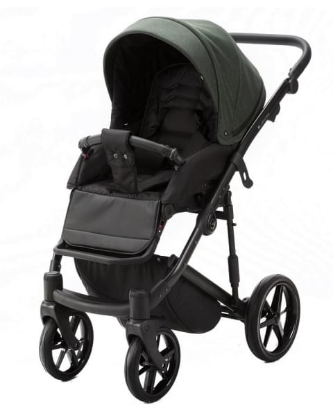 Детская коляска Adamex Mobi 3 в 1 M-PS98 (Т.ЗЕЛЕНЫЙ+Т.ЗЕЛЕН. КОЖА)